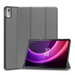  Carcasă în picioare, efect piele (FLIP activ, deschidere laterală, TRIFOLD, suport desktop) GR ÎNCHIS Lenovo Tab P11 Gen2 (TB350)