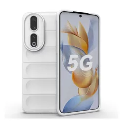   HUSĂ! - Protecție siliconică pentru telefon (rezistență medie la impact, protecție cameră foto, model 3D) FEHÉR Honor 90 5G
