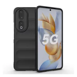   HUSĂ! - Protectie din silicon pentru telefon (rezistenta la impact mediu, protectie camera, model 3D) NEGRU Honor 90 5G