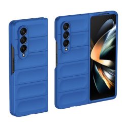   HUSĂ! - Husă silicon pentru telefon (rezistent la impact mediu, protecție cameră, model 3D) CUTTING albastruSamsung Galaxy Z Fold4 5G (SM-F936)