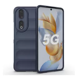   HUSĂ! - Protectie din silicon pentru telefon (rezistenta la impact mediu, protectie camera, model 3D) ALBASTRU INCHIS Honor 90 5G
