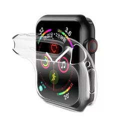   Cadru din silicon USAMS (dimensiune personalizată, ultra-subțire) TRANSPARENT Apple Watch 4/5/6/SE/SE2 (44 mm)