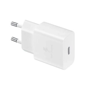 Încărcător de curent alternativ SAMSUNG cu priză Type-C (15W, încărcător rapid) ALB