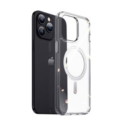   HUSĂ! - Protectie de telefon din plastic DUX DUCIS CLIN (rezistenta medie la impact, cadru din silicon, colt cu perna de aer, compatibil Magsafe) TRANSPARENT Apple iPhone 15 Pro