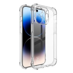   HUSĂ! - Protector de telefon din silicon IMAK (rezistență medie la impact, colț cu pernă de aer) TRANSPARENT Apple iPhone 15 Pro