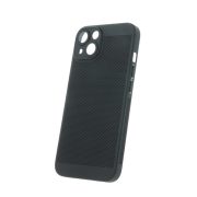   Protectie din plastic pentru telefon (respirabila, model perforat, protectie camera) NEGRU Apple iPhone 15 Plus