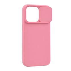   HUSĂ! - Protector de telefon din silicon (mat, interior din microfibra de pluș, protecție pentru cameră) ROZ Apple iPhone 15 Pro Max