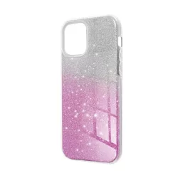   HUSĂ! - Protectie de telefon din silicon (interior din plastic, spate lucios) ROZ / TRANSPARENT Apple iPhone 15 Plus