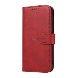   HUSĂ! - Husă în picioare, efect piele (FLIP, deschidere laterală, funcție suport pentru masă, model cu efect piele uzată, premium) RED Apple iPhone 15 Pro Max