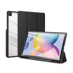  DUX DUCIS TOBY Husă în picioare, efect piele (FLIP activ, deschidere laterală, TRIFOLD, suport pentru stilou tactil) negru Samsung Galaxy Tab S6 Lite 10.4 WIFI (SM-P613) 2022, Samsung Galaxy Tab S6 Lite 10.4 LTE (SM-P619) 2022, Samsung Galaxy Tab S6