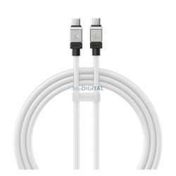   BASEUS COOLPLAY cablu de date (Tip-C - Tip-C, 100W, încărcător rapid PD, 100cm, anti-rupere) ALB
