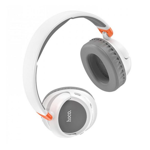 Căști bluetooth HOCO W43 STEREO (v5.2, cititor de carduri, mufă jack de 3,5 mm) ALB