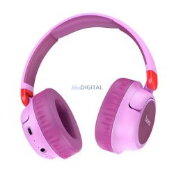   HOCO W43 căști bluetooth Stereo (v5.2, cititor de carduri, mufă jack de 3,5 mm) LILA