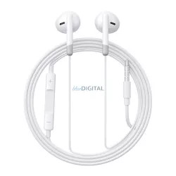   Căști JOYROOM JR-EW01 STEREO (mufă de 3,5 mm, microfon, buton de înregistrare, control volum) ALB