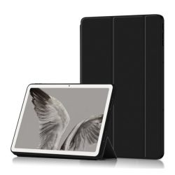   Carcasa in picioare, efect piele (FLIP, deschidere laterala, TRIFOLD, suport de masa) NEGRU Tableta Google Pixel