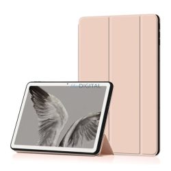   Carcasa in picioare, efect piele (FLIP, deschidere laterala, TRIFOLD, suport de masa) ROSE GOLD Google Pixel Tablet