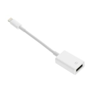 Cablu adaptor (mufă USB - lightning, OTG, transfer de date, 20cm)