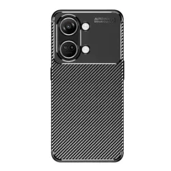   HUSĂ! - Protectie din silicon pentru telefon (rezistenta medie la impact, colt cu perna de aer, model carbon) NEGRU OnePlus Nord 3 5G