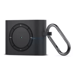   Husă din silicon SPIGEN CLASSIC SHUFFLE (carabinier) NEGRU Apple AirPods Pro
