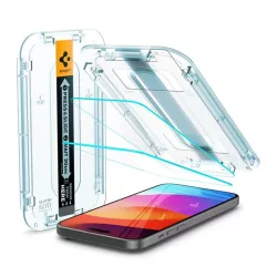   SPIGEN EZ FIT HD sticla de protectie pentru ecran 2buc (2.5D, prietenos cu carcasa, ultra-subtire, 0.2mm, 9H + cadru auxiliar) TRANSPARENT Apple iPhone 15 Plus