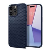   Protectie de telefon din silicon SPIGEN LIQUID AIR (rezistenta medie la impact, colt cu perna de aer, model romb) ALBASTRU INCHIS Apple iPhone 15 Pro Max