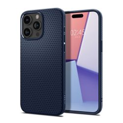   HUSĂ! - Protectie de telefon din silicon SPIGEN LIQUID AIR (rezistenta medie la impact, colt cu perna de aer, model romb) ALBASTRU INCHIS Apple iPhone 15 Pro Max