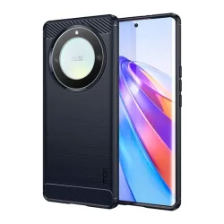   HUSĂ! - MOFI Husă silicon pentru telefon (impact mediu rezistent, bubble heel, periat, model de carbon) CUTTING albastruHonor Magic5 Lite 5G