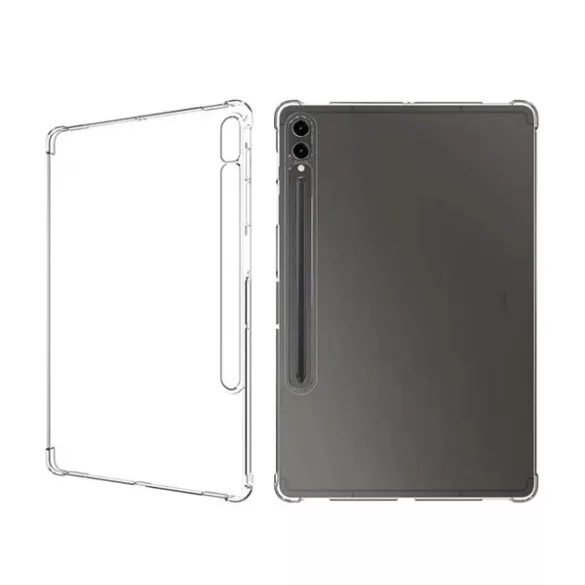 Protectie din silicon pentru telefon (rezistenta la impact, colt cu perna de aer, suport pentru creion) TRANSPARENT Samsung Galaxy Tab S9 Plus WIFI (SM-X810), Samsung Galaxy Tab S9 Plus LTE (SM-X816)