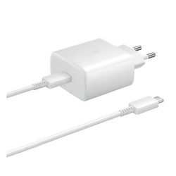   Încărcător SAMSUNG priză tip C (65W, încărcător rapid PD + cablu tip C) ALB