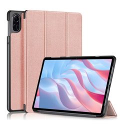   Carcasa in picioare, efect piele (FLIP, deschidere laterala, TRIFOLD, suport de masa) ROSE GOLD Honor Pad X9