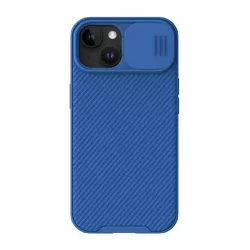   HUSĂ! - Protector de telefon din plastic NILLKIN CAMSHIELD PRO MAGNETIC (rezistenta la impact mediu, protectie camera, placa metalica, dungi) ALBASTRU INCHIS Apple iPhone 15 Plus