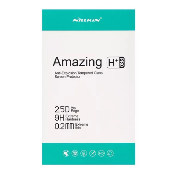 Sticlă de protecție pentru ecran NILLKIN H+ PRO (margine rotunjită 2.5D, rezistentă la zgârieturi, filtrare UV, ultra-subțire, 0,2 mm, 9H) TRANSPARENT Apple iPhone 15 Pro