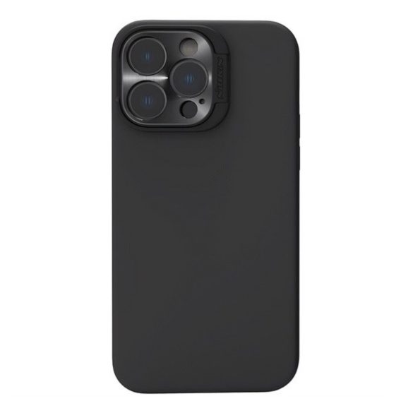 Protector de telefon din plastic NILLKIN LENSWING MAGNETIC (mat, interior din pluș din microfibră, protecție pentru cameră, atașament Magsafe) NEGRU Apple iPhone 15 Pro
