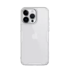   HUSĂ! - Protector de telefon din plastic NILLKIN NATURE PRO (cadru din silicon, rezistenta medie la impact, colt cu perna de aer) TRANSPARENT Apple iPhone 15 Pro Max