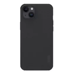   HUSĂ! - Protector de telefon din plastic NILLKIN SUPER FROSTED PRO (rezistent mediu la impact, cauciucat, suprafață rugoasă) NEGRU Apple iPhone 15 Plus