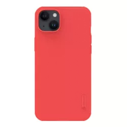   HUSĂ! - Protector de telefon din plastic NILLKIN SUPER FROSTED PRO (rezistent mediu la impact, cauciucat, suprafață aspră) RED Apple iPhone 15 Plus