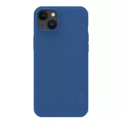   HUSĂ! - Protector de telefon din plastic NILLKIN SUPER FROSTED PRO (rezistență medie la impact, cauciucat, suprafață rugoasă) ALBASTRU ÎNCHIS Apple iPhone 15 Plus