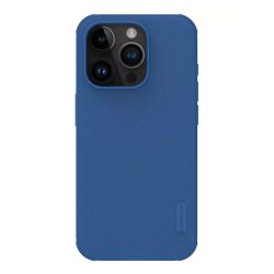   HUSĂ! - Protector de telefon din plastic NILLKIN SUPER FROSTED PRO (rezistent mediu la impact, cauciucat, suprafață rugoasă) ALBASTRU ÎNCHIS Apple iPhone 15 Pro