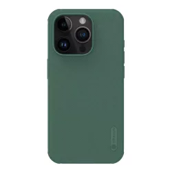   HUSĂ! - Protector de telefon din plastic NILLKIN SUPER FROSTED PRO (rezistent mediu la impact, cauciucat, suprafață aspră) VERDE ÎNCHIS Apple iPhone 15 Pro Max