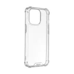   HUSĂ! - Protector de telefon din plastic ROAR JELLY ARMOR (cadru din silicon, rezistenta medie la impact, colt cu perna de aer) TRANSPARENT Apple iPhone 15 Pro