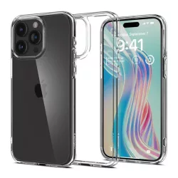   HUSĂ! - Protectie de telefon din plastic SPIGEN ULTRA HYBRID (rezistenta la impact mediu, cadru perna de aer din silicon) TRANSPARENT Apple iPhone 15 Pro Max