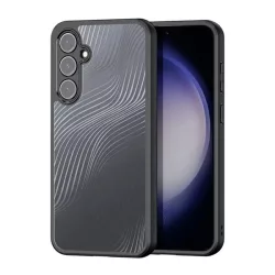   HUSĂ! - Protectie telefon DUX DUCIS AIMO din plastic (rezistenta la impact, cadru silicon, protectie camera, mat, ondulat) NEGRU Samsung Galaxy S23 FE (SM-S711)