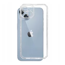   HUSĂ! - Protectie din silicon pentru telefon (rezistenta la impact mediu, cadru cu perna de aer) TRANSPARENT Apple iPhone 15