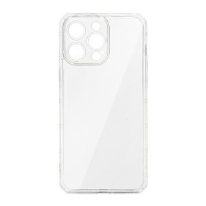 Protector de telefon din silicon (rezistent mediu la impact, cadru cu perne de aer) TRANSPARENT Apple iPhone 15 Pro Max