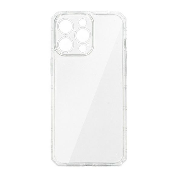 Protector de telefon din silicon (rezistent mediu la impact, cadru cu perne de aer) TRANSPARENT Apple iPhone 15 Pro Max