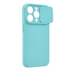   HUSĂ! - Protectie de telefon din silicon (mat, interior din microfibra de pluș, protecție pentru cameră) VERDE MENTĂ Apple iPhone 15 Pro