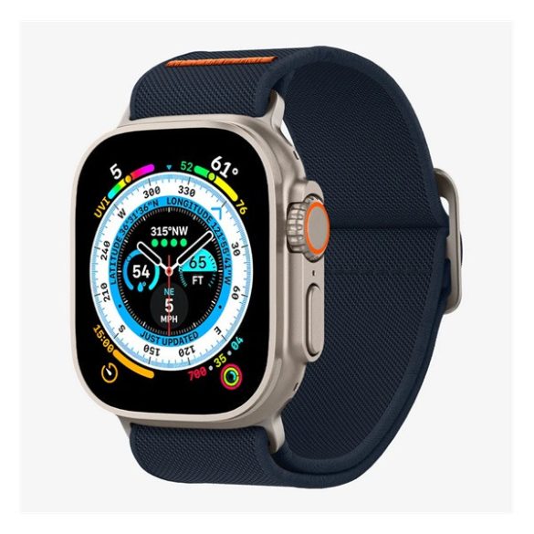 Curea de rezervă SPIGEN LITE FIT ULTRA (dimensiune personalizată, mare, textil) ALBASTRU ÎNCHIS Apple Watch Series 1 42mm, Apple Watch Series 2 42mm, Apple Watch Series 3 42mm, Apple Watch Series 4 44mm, Apple Watch Series 5 44mm, Apple Watch Series