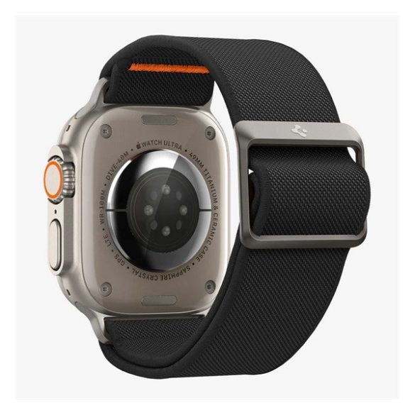 Curea de rezervă SPIGEN LITE FIT ULTRA (dimensiune personalizată, mare, textil) NEGRU Apple Watch Series 1 42mm, Apple Watch Series 2 42mm, Apple Watch Series 3 42mm, Apple Watch Series 4 44mm, Apple Watch Series 5 44mm, Apple Watch Series 6 44mm , 