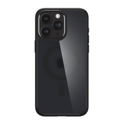   HUSĂ! - Protectie de telefon din plastic SPIGEN ULTRA HYBRID MAG (rezistenta la impact mediu, cadru cu perna de aer, compatibil Magsafe) NEGRU Apple iPhone 15 Pro