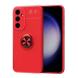   HUSĂ! - Protectie de telefon din silicon (suport desktop, inel de suport, 360°, magnetic) ROSIU Samsung Galaxy S23 FE (SM-S711)